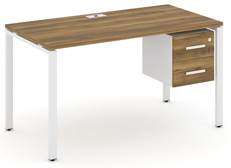 Стол рабочий с подвеснй тумбой с двумя ящиками CN.SP-115 B/W