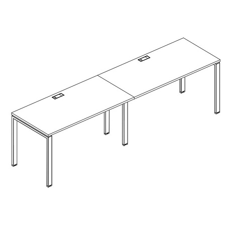 Рабочая станция на металлокаркасе UNO (2х160) А4 Б1 015-2 БП
