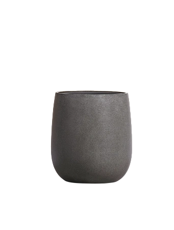 Кашпо TREEZ Effectory Beton Design-Чаша Тёмно-серый бетон в-33 см, д-31 см