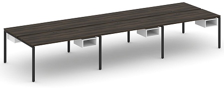 Рабочая станция двухсторонняя с подвесными тумбами на 6 мест CN.DRS-144