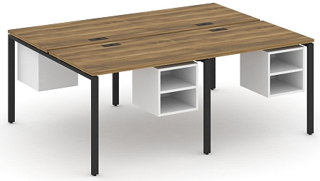 Рабочая станция двухсторонняя с подвесными тумбами на 4 места CN.DRS-125