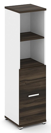 Шкаф одна узкая секция, 4 ниши ( фасад ЛДСП,  2 ниши) CN.STU-411 B/W