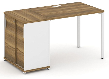 Стол рабочий с опорным шкафом купе CN.SP-233 B/W