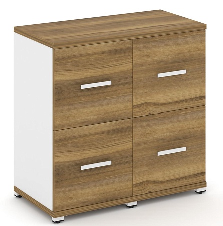 Шкаф две узкие секции, 2 ниши (2 фасада ЛДСП, 1 ниша + 2 фасада ЛДСП, 1 ниша) CN.STU-222 B/W