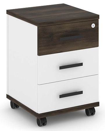 Тумба мобильная 3 ящика. CN.TUM-003 B/W