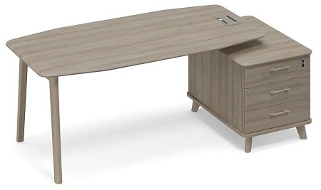 Стол на тумбе малой (тип 2) WOOD для руководителя ТМ В2 113