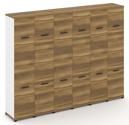 Шкаф шесть узких секций, 5 ниш (6 фасадов ЛДСП, 3 ниши + 6 фасадов ЛДСП, 2 ниши) CN.STU-565 B/W