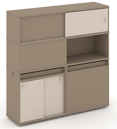 Набор №32. Тумба двойная + высокая надставка ES.NB.2V-32