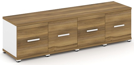 Шкаф пять узких секций, 1 ниша (4 фасада ЛДСП, 1 ниша) CN.STU-143 B/W