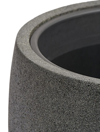 Кашпо TREEZ Effectory Beton Design-Чаша Тёмно-серый бетон в-33 см, д-31 см