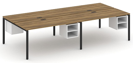 Рабочая станция двухсторонняя с подвесными тумбами на 4 места CN.DRS-128