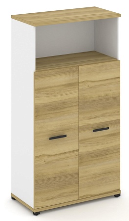 Шкаф две широкие секции, 4 ниши (2 фасада ЛДСП, 3 ниши ) CN.STS-413 B/W