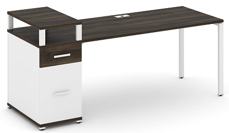 Стол рабочий с одной опорной тумбой CN.SP-416 B/W
