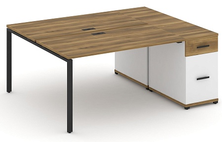 Рабочая станция с одной опорной тумбой CN.DRS-407 B/W