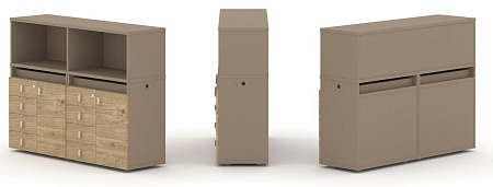 Набор №3. Тумба двойная + низкая надставка ES.NB.2N-3