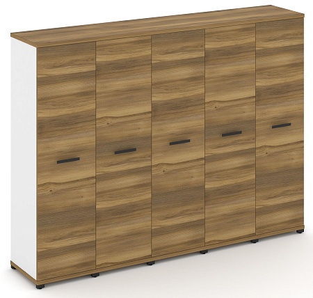 Шкаф пять узких секций, 4 ниши (5 фасадов ЛДСП, 4 ниши) CN.STU-456 B/W