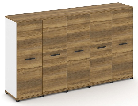 Шкаф пять узких секций, 3 ниши (5 фасадов ЛДСП, 3 ниши) CN.STU-356 B/W