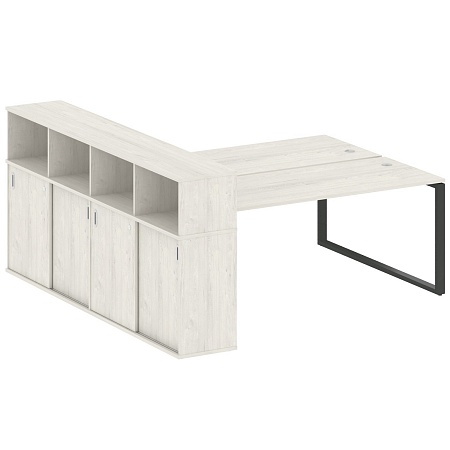 Рабочая станция на О-образном м/к с опорным шкафом-купе БО.РС-СШК-4.5