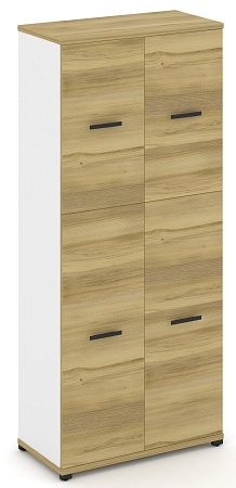 Шкаф одна широкая секция, 5 ниш (2 фасада ЛДСП, 3 ниши + 2 фасада ЛДСП, 2 ниши) CN.STS-515 B/W