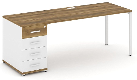 Стол рабочий с одной опорной тумбой CN.SP-404 B/W
