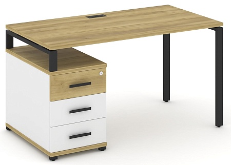 Стол письменный с одной опорной тумбой CN.SP-303 B/W
