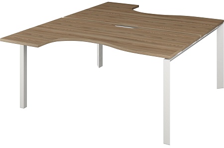 Бенч эргономичный на 2 рабочих места на металлокаркасе НТМП.П.Б2-040