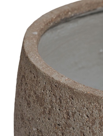 Кашпо TREEZ Ergo Hard Rock Сферическая Чаша Песок cерый беж д-53, в-45 см