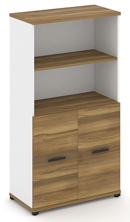 Шкаф две широкие секции, 4 ниши (2 фасада ЛДСП,  2 ниши) CN.STS-411 B/W