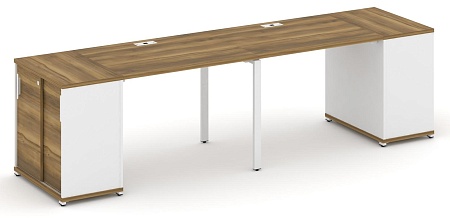 Рабочая станция с опорными шкафом купе CN.ORS-233 B/W