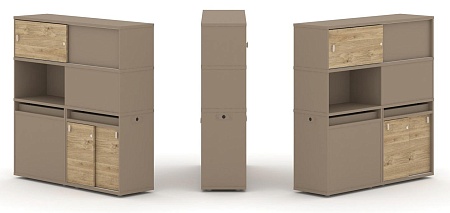 Набор №33. Тумба двойная + высокая надставка ES.NB.2V-33