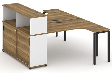 Рабочая станция с опорным стеллажом с надставкой низкой CN.DSA-219 B/W