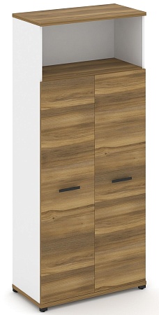 Шкаф одна широкая секция, 5 ниш (2 фасада ЛДСП,  4 ниши ) CN.STS-516 B/W