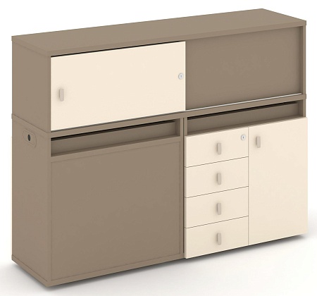 Набор №18. Тумба двойная + низкая надставка ES.NB.2N-18