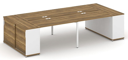 Рабочая станция с опорными шкафами купе CN.DRS-278 B/W