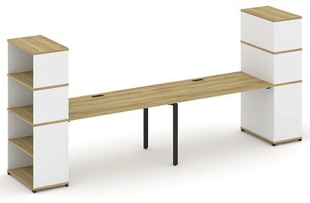 Рабочая станция с опорными стеллажами с надставкой высокой CN.ORS-215