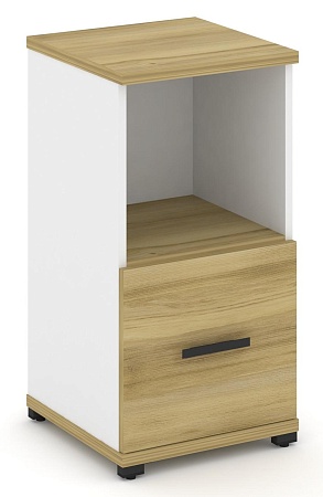 Шкаф одна узкая секция, 2 ниши (фасад ЛДСП, 1 ниша) CN.STU-211 B/W