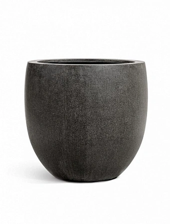 Кашпо TREEZ Effectory Stone Большой округлый конус Тёмно-серый камень д-70 см, в-68 см