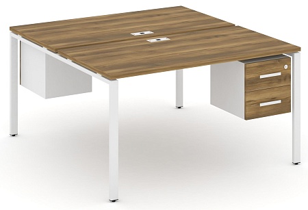 Рабочая станция двух сторонняя с подвесными тумбами на 2 места CN.DRS-115 B/W