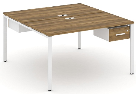 Рабочая станция двух сторонняя с подвесными тумбами на 2 места CN.DRS-111 B/W