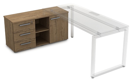 Тумба с 3-мя ящиками и дверкой 9Т.006