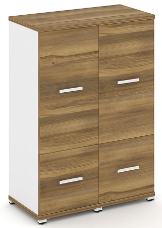 Шкаф две узкие секции, 3 ниши (2 фасада ЛДСП,  1 ниша + 2 фасада ЛДСП,  2 ниши) CN.STU-322 B/W