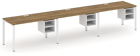 Рабочая станция односторонняя с подвесными тумбами на 3 места CN.ORS-127