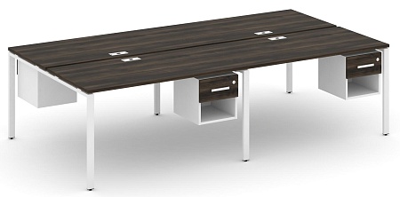 Рабочая станция двухсторонняя с подвесными тумбами на 4 места CN.DRS-139 B/W