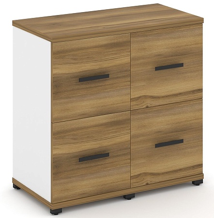 Шкаф две узкие секции, 2 ниши (2 фасада ЛДСП, 1 ниша + 2 фасада ЛДСП, 1 ниша) CN.STU-222 B/W