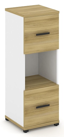 Шкаф одна узкая секция, 3 ниши (2 фасада ЛДСП, 1 ниша) CN.STU-315 B/W