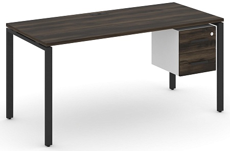 Стол рабочий с подвеснй тумбой с двумя ящиками CN.SP-116 B/W