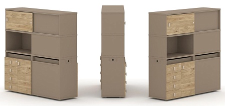 Набор №31. Тумба двойная + высокая надставка ES.NB.2V-31