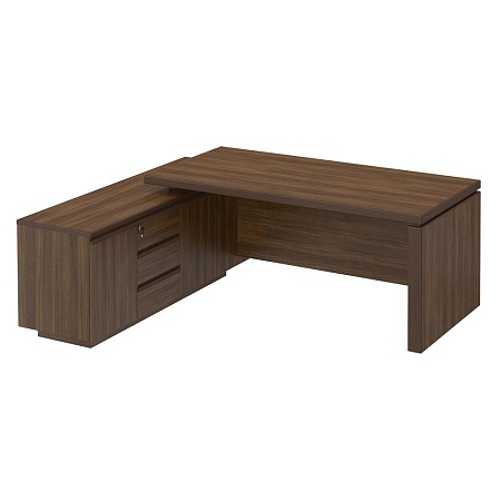 Стол руководителя на опорной тумбе левый МК 136L