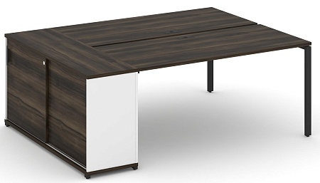 Рабочая станция с опорным шкафом купе CN.DRS-236 B/W