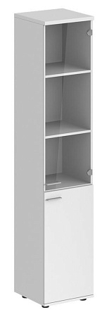 Шкаф высокий, со стеклом, з.ст ЛДСП, правый SG.812.R